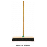 24" (60cm) Soft Coco Warehouse Platform Broom Large Soft Brush